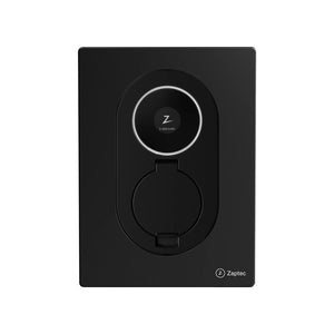 Zaptec Go 2 laadpaal in zwart (Asphalt Black), vooraanzicht