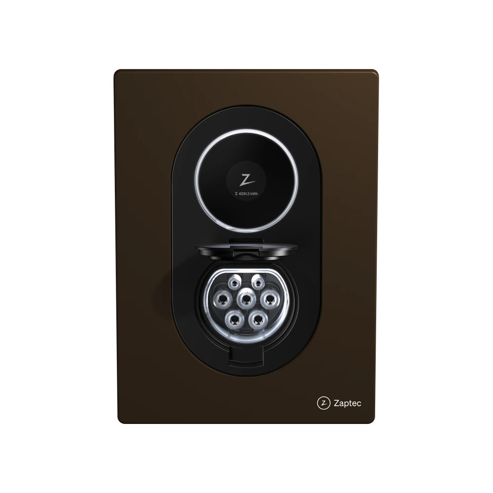 Zaptec Go 2 laadpaal in bruin (Wood Brown)